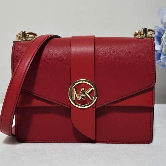 Michael Kors Greenwich Small Convertible Saffiano Leather Crossbody Bag - Picture 1 of 17